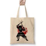 Toyaso Demon Slayer Crimson Inosuke Bez Çanta Uzun Saplı Alışveriş Çantası Plaj Çantası - 34*40 cm - 001-Beyaz