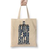Toyaso Doctor Who Tardis Style Beyaz Bez Çanta Uzun Saplı Alışveriş Çantası Plaj Çantası - 001 - Beyaz