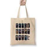 Toyaso Doctor Who The Fourte Bez Çanta Uzun Saplı Alışveriş Çantası Plaj Çantası - 34*40 cm - 001-Beyaz