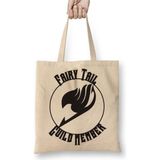 Toyaso Fairy Tail Lisanna Strauss Happy Anime Erza Scarlet Dragon Slayer Bez Çanta Plaj Çantası - 34x40 - 001 - Beyaz