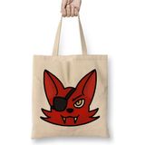 Toyaso Fnaf Vanessa Five Nights At Freddys Cats Kedi Beyaz Bez Çanta Uzun Saplı Alışveriş Çantası - 34*40 cm - 001-Beyaz