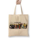 Toyaso Game Of Thrones Simpsonized 02BEYAZ Bez Çanta Uzun Saplı Alışveriş Çantası Plaj Çantası - 001 - Beyaz