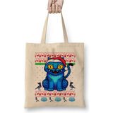 Toyaso Kpop Demon Hunters Cats Kedi Kdrama Christmas Yılbaşı Beyaz Bez Çanta Uzun Saplı - 001 - Beyaz