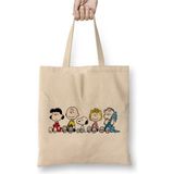 Toyaso Snoopy And Friend Being Lazy Beyaz Bez Çanta Uzun Saplı Alışveriş Çantası Plaj Çantası - 34*40 cm - 001-Beyaz