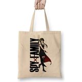 Toyaso Spy x Family Yor Mr And Mrs Forger Bez Çanta Uzun Saplı Alışveriş Çantası Plaj Çantası - 34*40 cm - 001-Beyaz