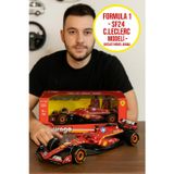 Toyfest 1 18 Ferrari SF24 Metal Model Araba C Leclerc Direksiyonlu Lastikli Koleksiyon Aracidir