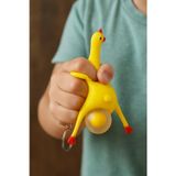 TOYFEST 1 ADET - Antistres - Stres Atıcı Yumurtlayan Sıkımlık Yumuşak Tavuk Anahtarlık Oyuncak