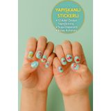 TOYFEST 12 li Yapışkan Stickerlı Renkli Baskılı Çocuk Takma Tırnak Oyuncak Seti - 5- 14 Yaş Arası - Model 20