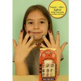 Toyfest 12 Li Yapışkan Stickerlı Renkli Baskılı Çocuk Takma Tırnak Oyuncak Seti - 5- 14 Yaş Arası - Model 34