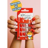 TOYFEST 12 li Yapışkan Stickerlı Renkli Baskılı Çocuk Takma Tırnak Oyuncak Seti - 5- 14 Yaş Arası - Model 50