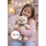 Toyfest 22 cm Peluş Ayı Oyuncak – Papyonlu Sevimli Ayıcık, Kız Çocuk Uyku Arkadaşı & Oda Dekoru