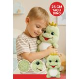 TOYFEST 25 CM Taçlı Dino Peluş Oyuncak – Sevimli Yeşil Dinozor | Çocuk Hediyesi & Oyun Arkadaş SLY-444063