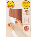 Toyfest 2’li Kendinden Yapışkanlı Rose Ayna Mozaik Disco Sticker Duvar Çerçeve Eşya Dekoratif Kaplama 30x30