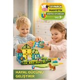 Toyfest 37 Parça Manyetik Çiftlik Oyuncak Seti Magnet Yapı Blokları Eğitici Çocuk Oyunu - Renkli