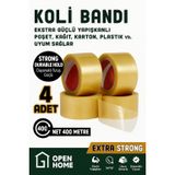 TOYFEST 4 Adet - 100 Metre Şeffaf Koli Bandı – Extra Strong 40 Micron Kalınlık, Güçlü Yapışkan OPH-001689