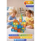Toyfest 43 Parça Manyetik Blok Seti – Eğitici Zeka Oyunu, Renkli 3D Yapı Oyuncağı 3+ Yaş I 5.5 cm
