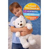TOYFEST 45 cm Beyaz Pelüş Oyuncak Ayı Büyük Boy Yumuşak Ayıcık CE Sertifikalı Uyku Arkadaşı SLY-121605