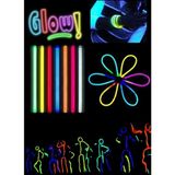 Toyfest 50 Adet Karanlıkta Parlayan Glow Çubuk Fosforlu Çubuk Bileklik - 8 Saat Boyunca Parlaklık - Renkli