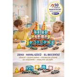 Toyfest 50 Parça Manyetik Blok Seti – Eğitici Zeka Oyunu, 3D Yapı Oyuncak, 3+ Yaş - Renkli