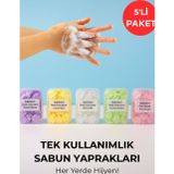 TOYFEST 5’li Tek Kullanımlık Sabun Yaprakları Seti – Çocuklar İçin Hijyen, Seyahat ve Okul İçin Pratik