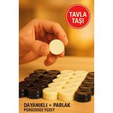 Toyfest Akrilik Tavla Taşı Seti – 30 Adet Parlak, Dayanıklı ve Standart Ölçü Siyah Beyaz Pul Takımı - Siyah - Beyaz