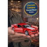 Toyfest Amerikan Serisi Kırmızı Chevrolet Camaro 20 Açılır Kapı Çek Bırak Metal Araba 1:32