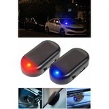 Toyfest Araç Için Caydırıcı Solar Enerji Şarj Olan Güçlü Yapışkanlı Mini Fake Alarm Mavi Işık
