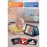 Toyfest Aynalı Zeka Kartları | Karın Üstü Aktivite Seti | 0-12 Ay Bebek Gelişim Oyuncağı - Renkli