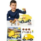 Toyfest Blueyplus Bluey Damperli Kamyon ve Özel Hard Hat Bluey ve Muddy Bingo Figür Oyuncak Seti 7 cm