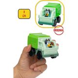 Toyfest BlueyPlus Figürlü Mini Çöp Kamyonu Serbest Tekerlek Dayanıklı Eğlenceli Okul Öncesi Oyuncak - 8 CM