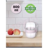 Toyfest Bpa Free Diyet Öğün & Kahvaltı Için Çatal & Kaşıklı Kapaklı Yoğurt Müsli Salata Meyve Saklama Kabı - Renkli