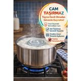 Toyfest Cam Süt Taşırmaz Aparat Borosilikat Isıya Dayanıklı Taşma Önleyici Kapak Süt Kaynatma Diski - Şeffaf