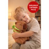 Toyfest Capybara Peluş Oyuncak 30 CM – Sırtında Çıkartılabilir Kaplumbağa Aksesuarlı Sevimli Peluş