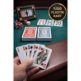 Toyfest Çift Deste Plastik İskambil Kağıdı | Su Geçirmez Profesyonel Oyun Kartı