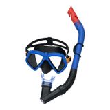 Toyfest Dominator Çozuk Yüzücü Gözlüğü Şnorkel Maske Seti - 7 Yaş - 14 Yaş Arası ( Mavi ) 24070