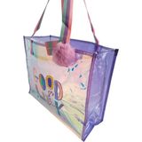 TOYFEST Dream Vest Şeffaf Hologram Mor Good Luck Büyük Omuz Çantası