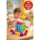 Toyfest Eğitici Bultak Küp Oyuncak Fileli Renkli Geometrik Şekil Eşleştirme Zeka Geliştirici Eğlenceli Tasarım