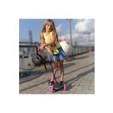 TOYFEST Evo 3 Tekerlekli Katlanabilir Illuminate Işıklı Pembe Scooter - 50 KG