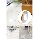 Toyfest Fayans Arası ve Duvarda Kullanılabilir 1 cm 50 Metre Yapışkanlı Altın Sarısı 50 Metre Şerit Bant
