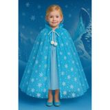 TOYFEST Frozen Elsa Tarzı 80 CM Mavi Kar Taneli Pelerin – Kız Çocuk Kostüm Temalı Parti Aksesuarı 5-9 Yaş