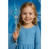 Toyfest Frozen Elsa Temalı Mavi Kalp Taşlı Sihirli Asa Kız Çocuk Kostüm Aksesuarı - 31 CM