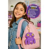 Toyfest Fuggler Mor Squidge Peluş Anahtarlık Seri 6 Orijinal ZURU Koleksiyon Çanta Süsü Anahtarlık 11,5 cm