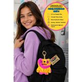Toyfest Fuggler Sarı Pembe Peluş Anahtarlık Seri 6 Orijinal ZURU Koleksiyon Çanta Süsü Anahtarlık 11,5 cm
