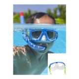 TOYFEST Fun Çocuk Yüzücü Havuz Deniz Gözlüğü Maske ve Şnorkel Set Mavi Model 3 - 7 Yaş Arası