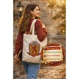 Toyfest Harry Potter Gryffindor Bez Çanta Warner Bros Lisanslı Tote Bag Okul Alışveriş Organik Dayanıklı Eco