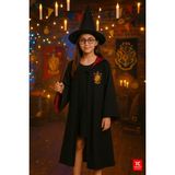 Toyfest Harry Potter Gryffindor Kapişonlu Cübbe Çocuk Boy Şapka Asa Gözlük 4 Parça Set - 11-12 Yaş - Renkli - 11 - 12 Yaş
