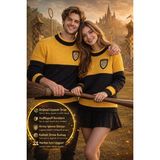 Toyfest Harry Potter Hufflepuff Quidditch Kazak Lisanslı Sarı Siyah Örme Sweatshirt Unisex - S Beden