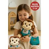 Toyfest Hello Maymun Peluş Oyuncak 21 cm – Yumuşak Peluş – Sevimli Kahverengi Bebek Oyuncak Maymun