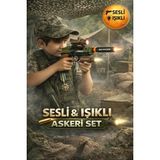 Toyfest Hero Combat Sesli Işıklı Oyuncak Silah Seti Askeri Tabanca Bıçaklı 3+ - Haki
