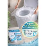 TOYFEST Hijyenik Tek Kullanımlık Klozet Kapağı Poşeti 50 Adet Seyahat Tipi Tuvalet Koruyucu Örtü